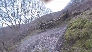 Dunlop Hill Wales trail riding March 2018 with old knobblies enduro [upl. by Aisenat]