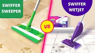 Swiffer Wetjet VS Swiffer Sweeper Floor Mop Which is Best For Cleaning [upl. by Apfelstadt]