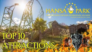 Top 10 attractions HansaPark 2024 [upl. by Lubba72]