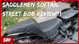 Saddlemen Seat Review  Harley Davidson Softail Street Bob FXBB [upl. by Esten279]