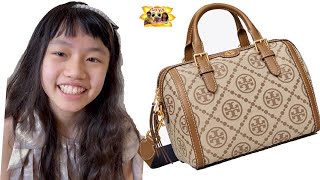 Tory Burch Barrel bag reviewWhat’s difference between Barrel and Bucket開箱火爆TB中號波士頓Catherine Justin [upl. by Scrivenor]