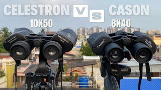 Celestron Upclose 10X50 Vs Cason 8X40 Binoculars [upl. by Annoid]