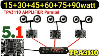 Class D TPA3110 Amplifier Board Parallel  TPA3110 3 Board wiring  Electronics verma [upl. by Long]