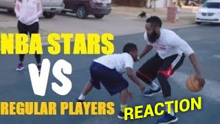 Former D1 Hooper Reacts to NBA STARS VS Regular Basketball Players [upl. by Notsla33]