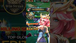 Build Ulti Edith Tersakit 🔥 youtube youtubeshorts fyp fypシ゚ mobilelegends edithgameplay mlbb [upl. by Nidnal435]