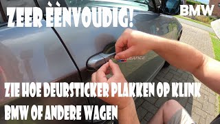 Performance stickerTemu plakken op Bmwdeurhendel [upl. by Jansson]