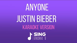 JUSTIN BIEBER  ANYONE  KARAOKE VERSION [upl. by Krug528]