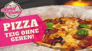 Pizza selber machen  2 Zutaten Teig  Super schnelles Pizza REZEPT 🍕 [upl. by Antonella569]