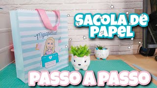 PASSO A PASSO SACOLA DE PAPEL PERSONALIZADA PARA ENTREGAR SEUS PEDIDOS DOBRAVEL [upl. by Mailliw]