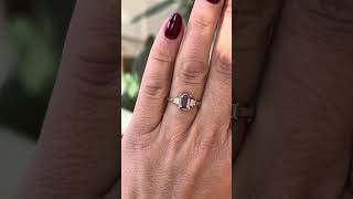 Ash Ring  Lavender Emerald Cut Sapphire  Diamond Baguette Engagement Ring 158 ct  14k Gold [upl. by Munafo]