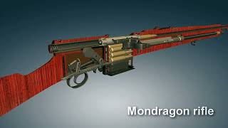 Mondragon semiautomatic rifle  straightpull boltaction rifle  3dGun [upl. by Jabe709]