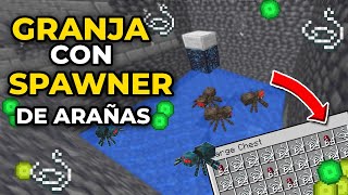 🕷️ La Mejor GRANJA de EXPERIENCIA Con Spawner de ARAÑAS  Java y Bedrock 121 [upl. by Uol]