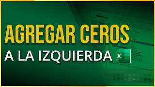 Como Agregar Ceros a la Izquierda en Excel 2 Formas – Paso a Paso [upl. by Netsryk]