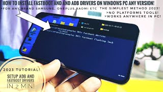 how to install adb and fastboot drivers on any windows pc minimal adb and fastboot 2023 tutorial [upl. by Arty]