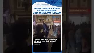 Picu Ricuh di Amsterdam Suporter Sepak Bola Israel Rusak Bendera Palestina Bonyok Dihajar Warga [upl. by Nowujalo752]