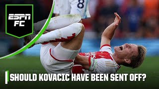 Kovacic escapes RED for tackles on Odergaard amp Rice  Arsenal vs Man City [upl. by Atikkin]