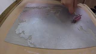 Lino Printing Techniques Using Extender for transparent Linocut Layers [upl. by Hedgcock861]