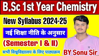 BSc 1st year Chemistry Syllabus 202425BSc 1st Semester chemistry new Syllabus 2024 spstudypoint [upl. by Assilana246]