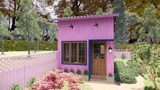 Cute 13 x 20 Ft 260 SQFT  Cozy Small House Design [upl. by Reaht]