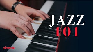 Jazz Piano 101 Beginner Piano Lesson [upl. by Cirri]