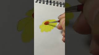 Simple flower drawing beautifulflowerartandcraft apt satisfyingvideo theartandcraftdiaryrose [upl. by Islaen]