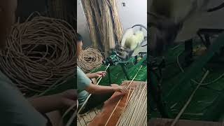 Making process of straw rope [upl. by Asilrac]