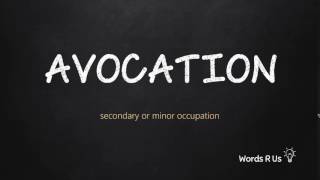 How to Pronounce AVOCATION in American English [upl. by Sivat]