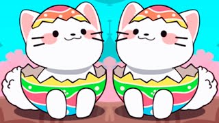 Duet Cats Cute Popcat Music  all SONG TWIN CATS and FOOD [upl. by Rosio]