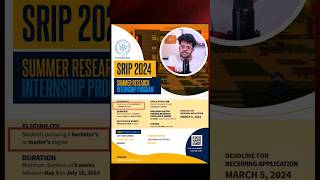 Paid Internship at IIT🔥 SRIP Internship 2024  shorts internships [upl. by Ycniuqal589]