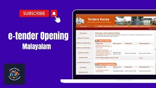 eTender Opening and Evaluations malayalam kerala etendering [upl. by Prowel]