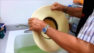 How to Shape a Palm Leaf Cowboy Hat [upl. by Wivestad]