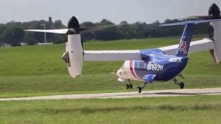 AW609 Tiltrotor flyover and landing  condensed [upl. by Eesdnil]