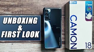 Tecno Camon 18 Unboxing First Look Price Specifications amp Launch in India [upl. by Brechtel134]