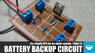 12v Battery Backup Circuit How To [upl. by Yentihw]