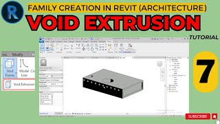 Void Extrusion  Autodesk Revit Architecture Family Full Tutorials aeccad [upl. by Aurita]