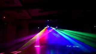 Show lumineux Laser multicouleur et Lyres beam 7r [upl. by Obel]