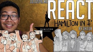 JULIUS REACTS Hamilton in 7 Minutes  Animatic Ziksua [upl. by Donelu475]