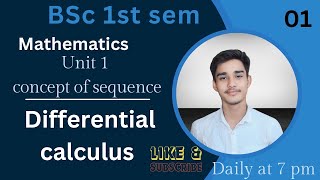 L1 l BSc 1st semester Mathematics l differential calculus 202425 l unit 1 l concept of sequence l [upl. by Maziar]