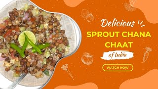 Sprouted Chana Chaat  Sprout Chana Recipe  Chana Starter [upl. by Norse796]