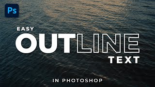 How to Outline Text in Photoshop  Easy Method [upl. by Ahsemak]