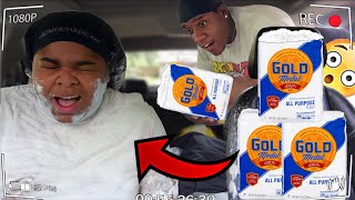 DUMPING BAGS OF FLOUR ALL OVER MY ANGRY GIRLFRIEND 😳   HILARIOUS [upl. by Tate]