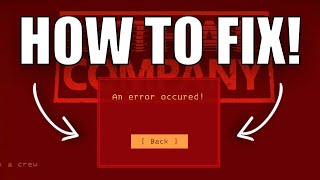 How to fix quotAn Error Occuredquot in Lethal Company [upl. by Tami]