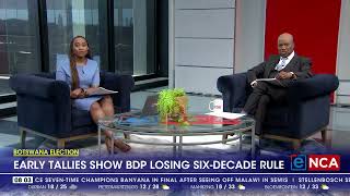 Botswana Election  Early tallies show BDP losing six decade rule [upl. by Breen]