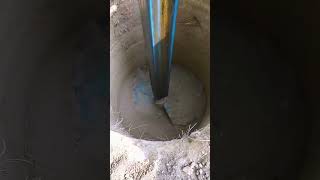 Excavating process of soil to drive piles with a rotary auger excavator [upl. by Jammie258]