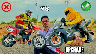 RC Upgraded Yamaha R1 Vs Losi Promoto MX Bike  Chatpat toy TV [upl. by Euqinmod]