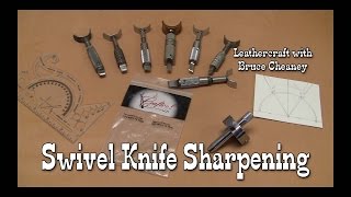 Swivel Knife Sharpening  Leather Working Tutorial for Beginners  Leathercraft [upl. by Heisel973]