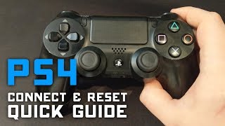 How to Reset amp Connect PS4 Controller to PC amp PS4 🎮 Quick Guide [upl. by Arri]