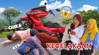 SEDIH BANGET  Chika Aya Jatuh Dari Motor  CHIKAKU FAMILY [upl. by Atteuqahc]