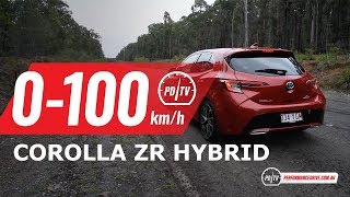 2019 Toyota Corolla ZR Hybrid 0100kmh amp engine sound [upl. by Willin]