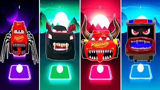 MCQUEEN EATER vs VAMPIRE CAR vs LIGHTNIN MCQUEEN vs BUS EATERTiles Hop EDM Rush [upl. by Ahsatak]